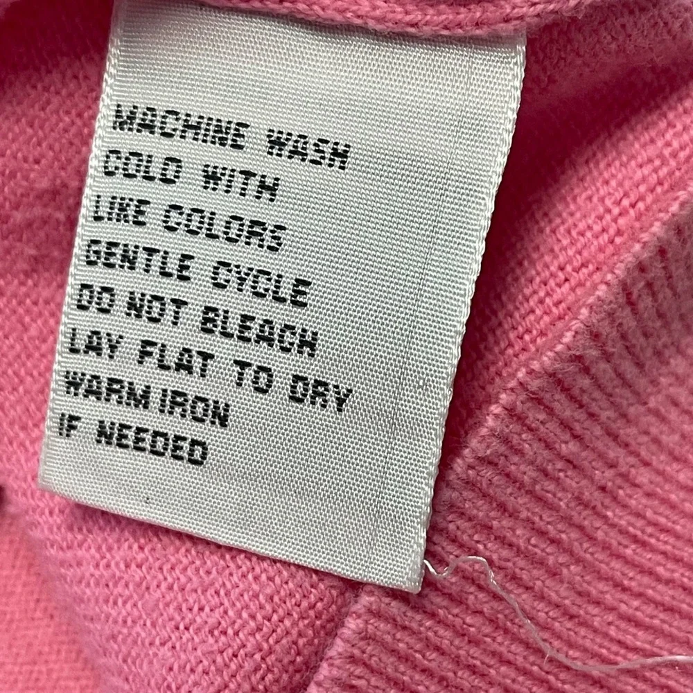 Vintage‎ Talbots Petites Women's SP Pink Short Sleeve Sweater Made in Portugal